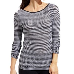 Athleta Stripe Seamless Eyelet Active Top